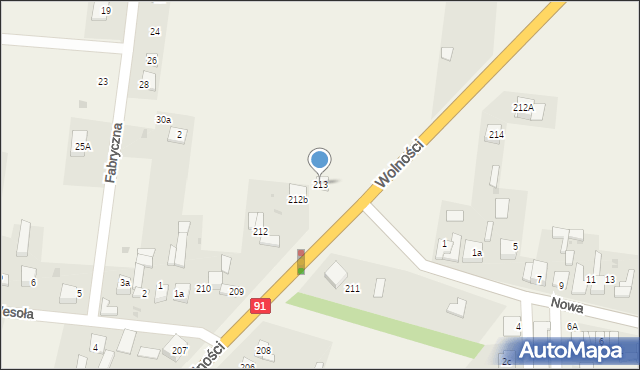 Rędziny, Wolności, 213, mapa Rędziny