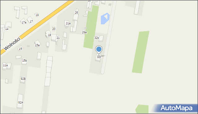 Rędziny, Wolności, 32c, mapa Rędziny