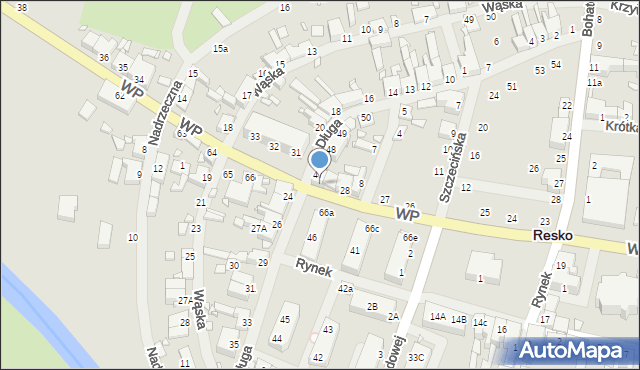 Resko, Wojska Polskiego, 30, mapa Resko