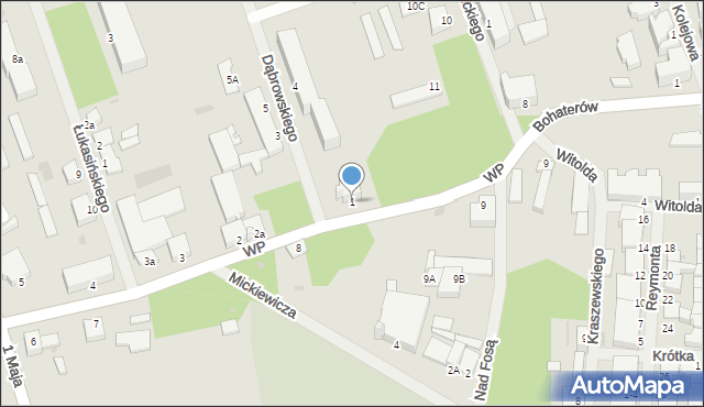 Reszel, Wojska Polskiego, 1, mapa Reszel