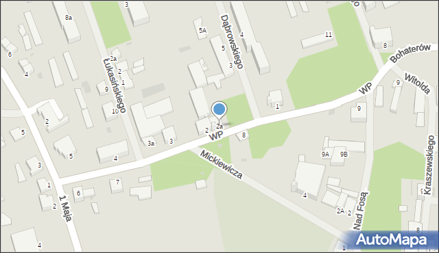 Reszel, Wojska Polskiego, 2a, mapa Reszel