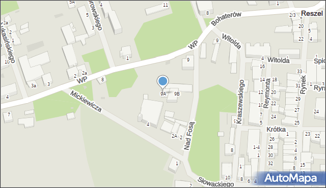 Reszel, Wojska Polskiego, 9A, mapa Reszel