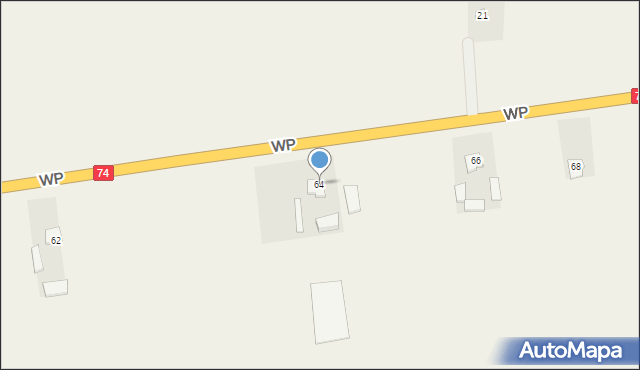 Rogalin, Wojska Polskiego, 64, mapa Rogalin