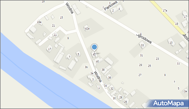 Rogalinek, Wodna, 42, mapa Rogalinek