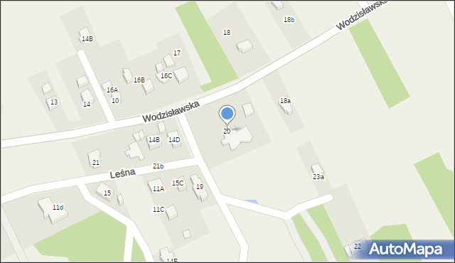 Rogów, Wodzisławska, 20, mapa Rogów