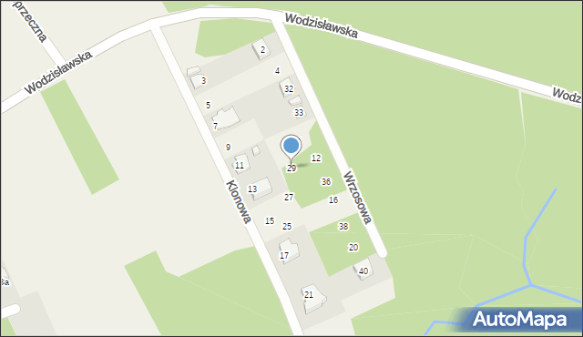 Rogów, Wodzisławska, 29, mapa Rogów