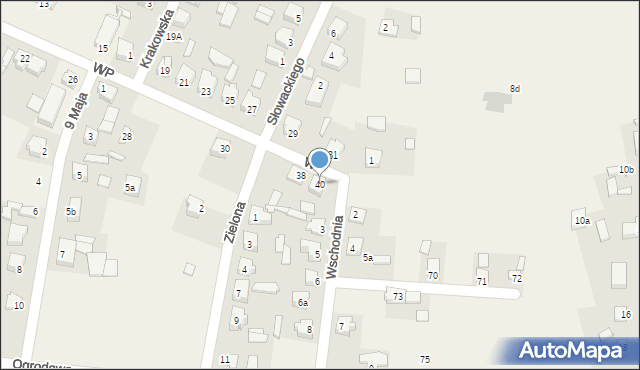 Rogów, Wojska Polskiego, 40, mapa Rogów