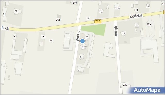 Rokiciny-Kolonia, Wodna, 4, mapa Rokiciny-Kolonia