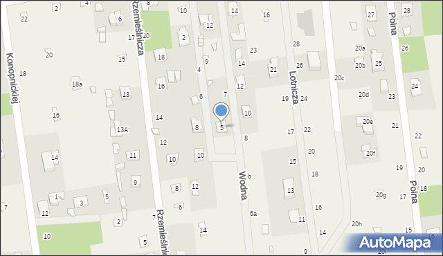 Rosanów, Wodna, 5, mapa Rosanów