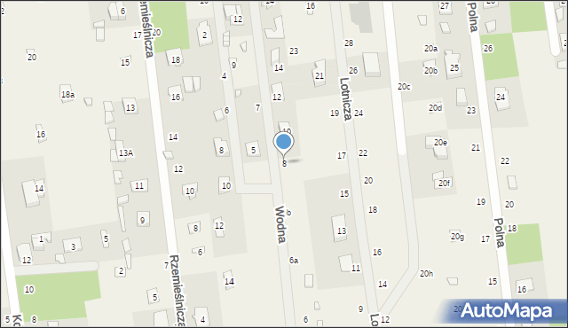 Rosanów, Wodna, 8, mapa Rosanów