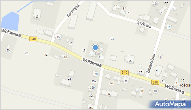 Rościsławice, Wołowska, 21a, mapa Rościsławice