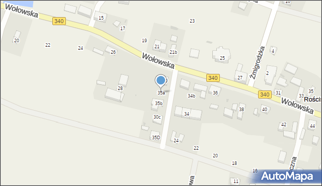 Rościsławice, Wołowska, 35a, mapa Rościsławice