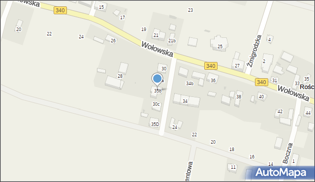 Rościsławice, Wołowska, 35b, mapa Rościsławice