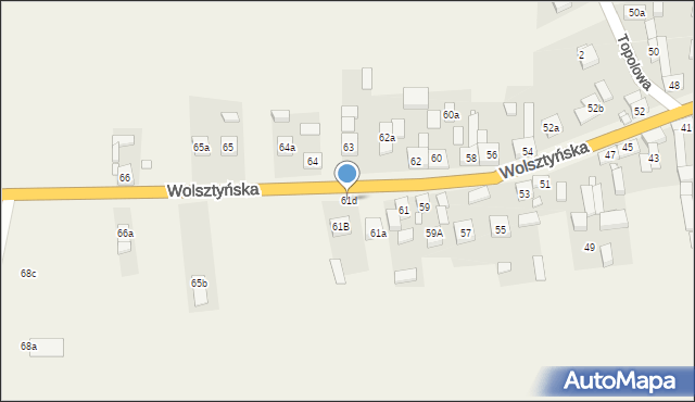 Rostarzewo, Wolsztyńska, 61d, mapa Rostarzewo