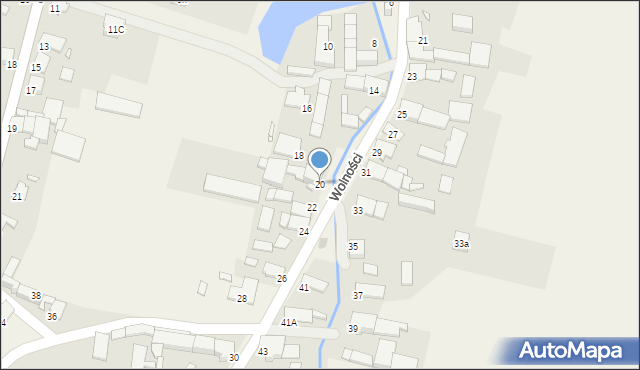 Rożniątów, Wolności, 20, mapa Rożniątów