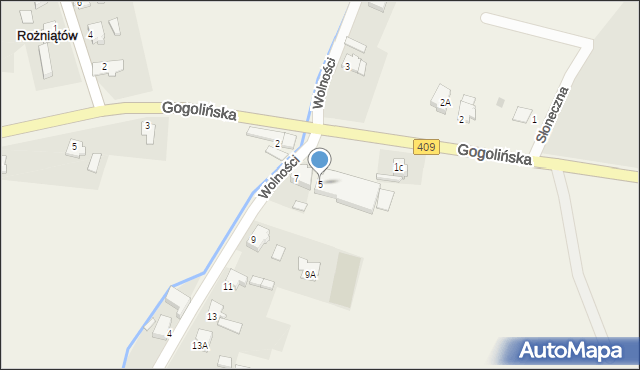 Rożniątów, Wolności, 5, mapa Rożniątów