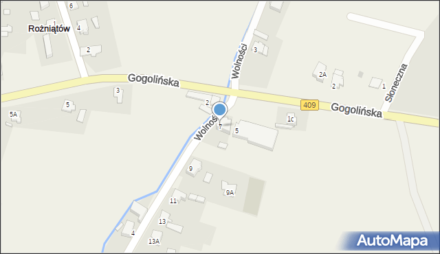 Rożniątów, Wolności, 7, mapa Rożniątów