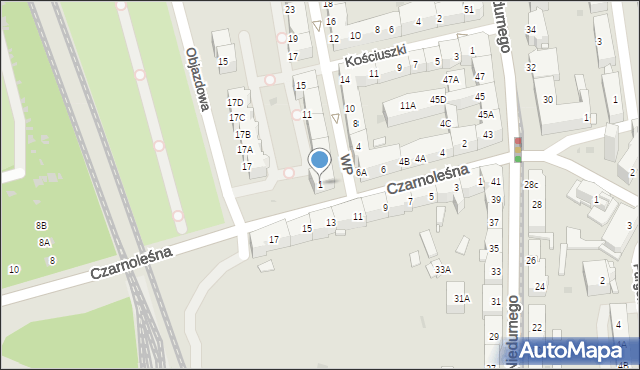 Ruda Śląska, Wojska Polskiego, 1, mapa Rudy Śląskiej