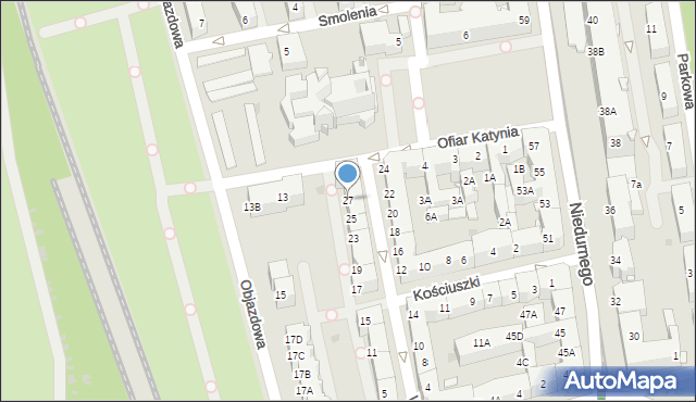 Ruda Śląska, Wojska Polskiego, 27, mapa Rudy Śląskiej