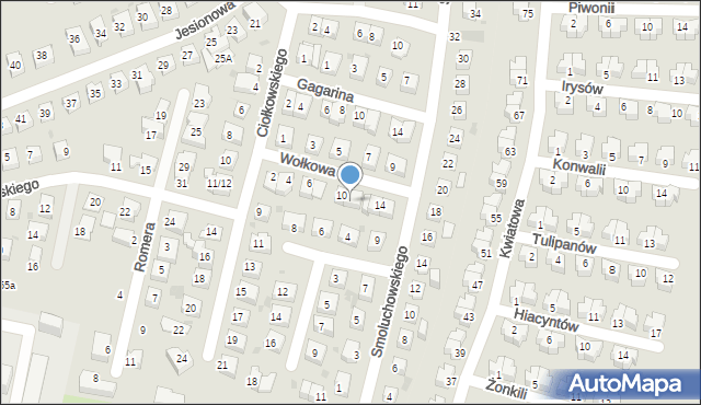 Ruda Śląska, Wołkowa Władysława, 12, mapa Rudy Śląskiej