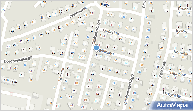 Ruda Śląska, Wołkowa Władysława, 2, mapa Rudy Śląskiej