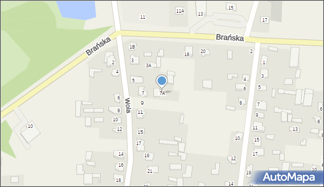 Rudka, Wola, 7A, mapa Rudka