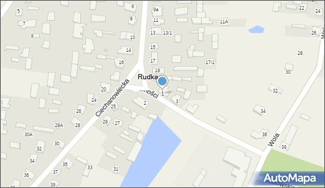 Rudka, Wolności, 1, mapa Rudka