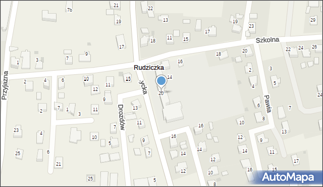 Rudziczka, Woszczycka, 20, mapa Rudziczka