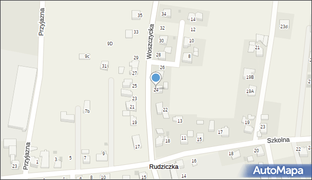 Rudziczka, Woszczycka, 24, mapa Rudziczka