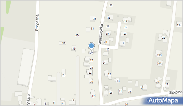 Rudziczka, Woszczycka, 27, mapa Rudziczka