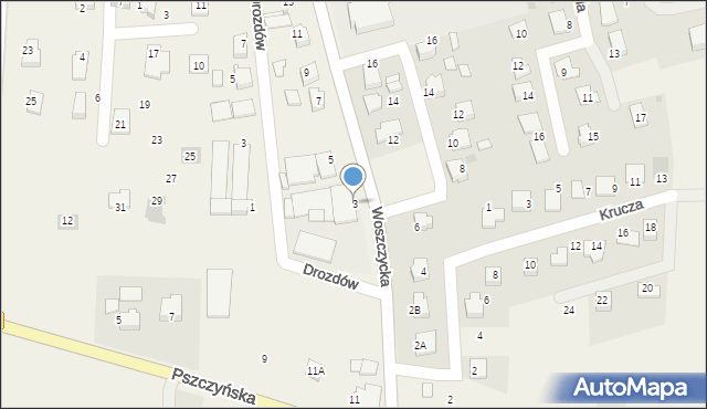 Rudziczka, Woszczycka, 3, mapa Rudziczka