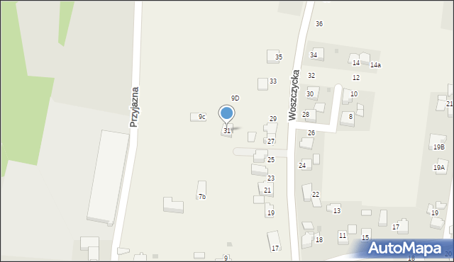 Rudziczka, Woszczycka, 31, mapa Rudziczka