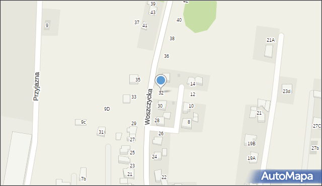 Rudziczka, Woszczycka, 32, mapa Rudziczka