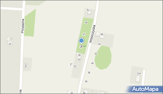 Rudziczka, Woszczycka, 45, mapa Rudziczka