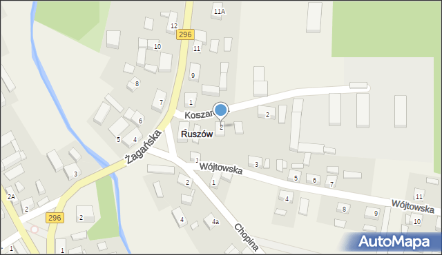 Ruszów, Wójtowska, 2, mapa Ruszów
