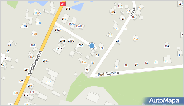 Rybnik, Wodzisławska, 159E, mapa Rybnika