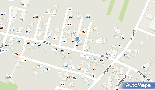 Rybnik, Wolna, 237, mapa Rybnika