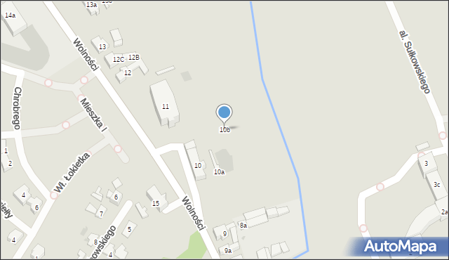 Rydzyna, Wolności, 10b, mapa Rydzyna
