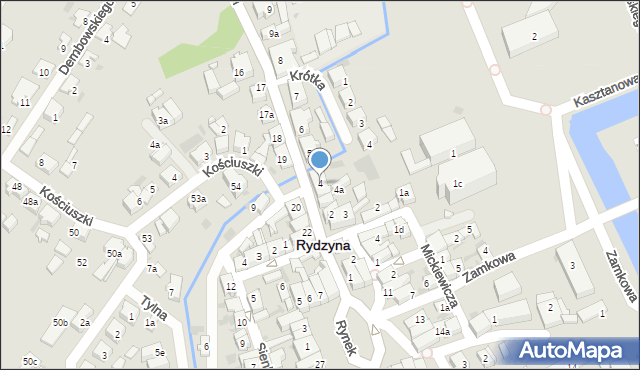 Rydzyna, Wolności, 4, mapa Rydzyna