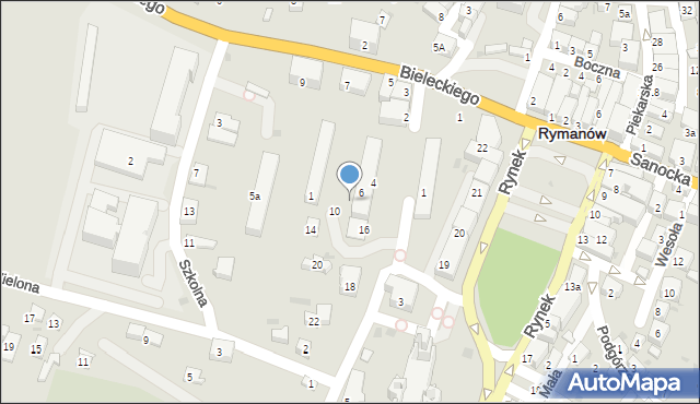 Rymanów, Wola, 8, mapa Rymanów