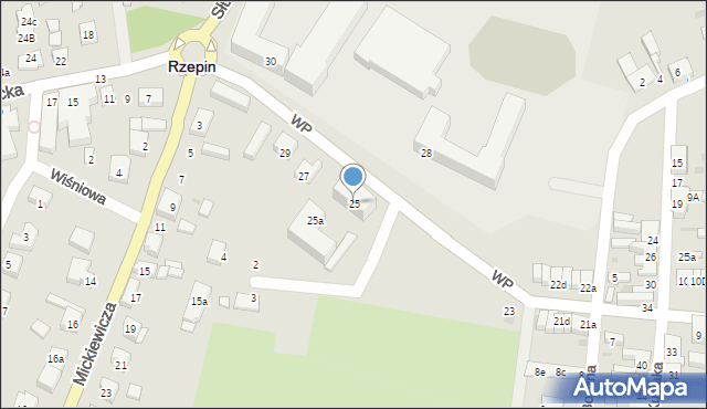 Rzepin, Wojska Polskiego, 25, mapa Rzepin