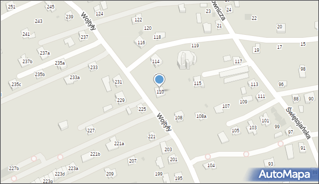 Rzeszów, Wojtyły Karola, kard., 110, mapa Rzeszów