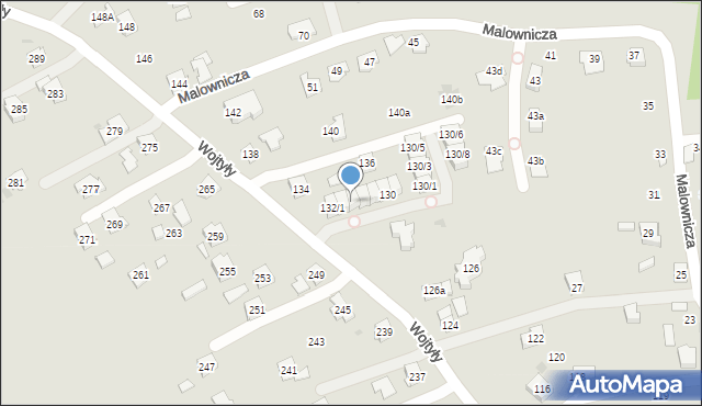 Rzeszów, Wojtyły Karola, kard., 132/3, mapa Rzeszów