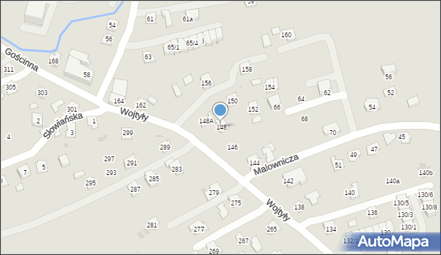 Rzeszów, Wojtyły Karola, kard., 148, mapa Rzeszów