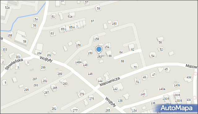 Rzeszów, Wojtyły Karola, kard., 152, mapa Rzeszów