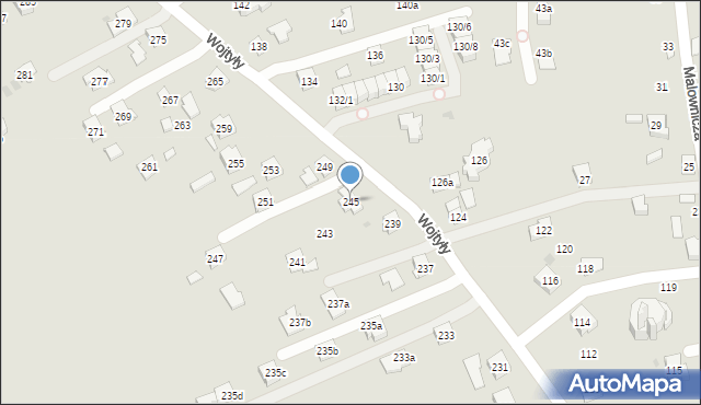 Rzeszów, Wojtyły Karola, kard., 245, mapa Rzeszów