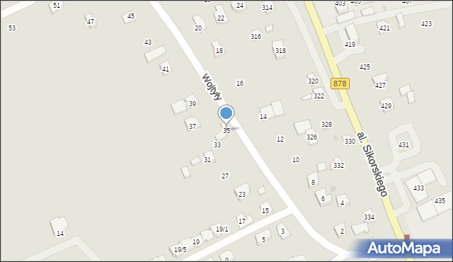 Rzeszów, Wojtyły Karola, kard., 35, mapa Rzeszów