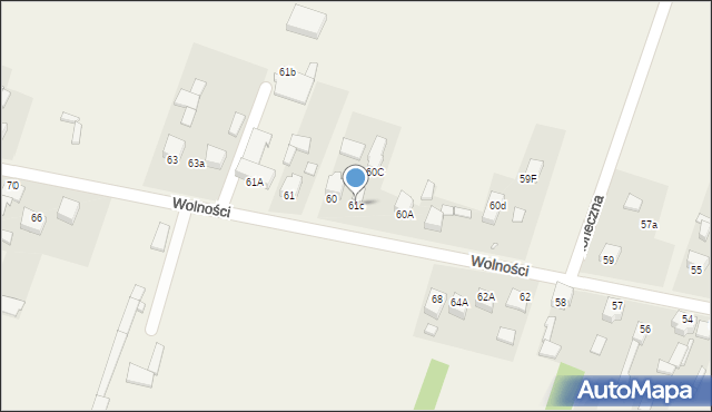 Sączów, Wolności, 61c, mapa Sączów