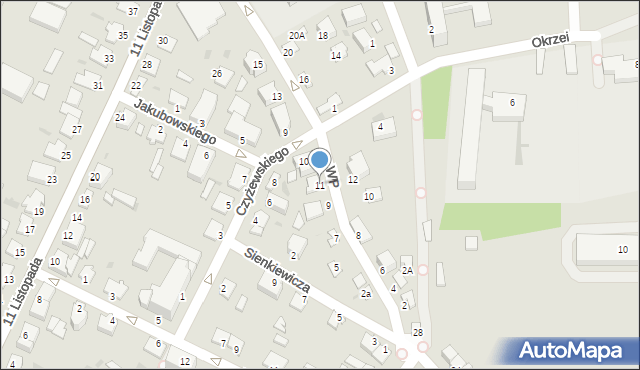 Sandomierz, Wojska Polskiego, 11, mapa Sandomierza