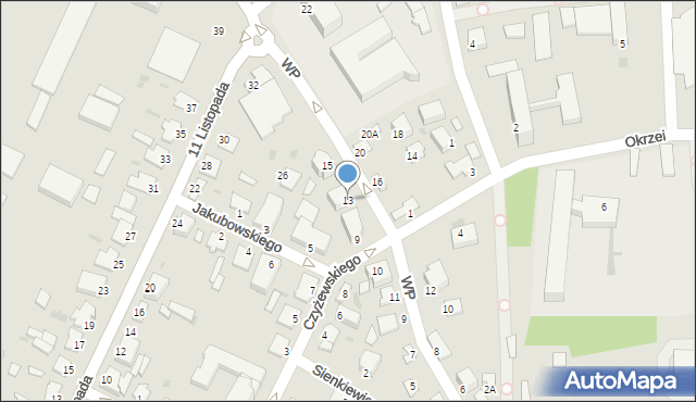 Sandomierz, Wojska Polskiego, 13, mapa Sandomierza